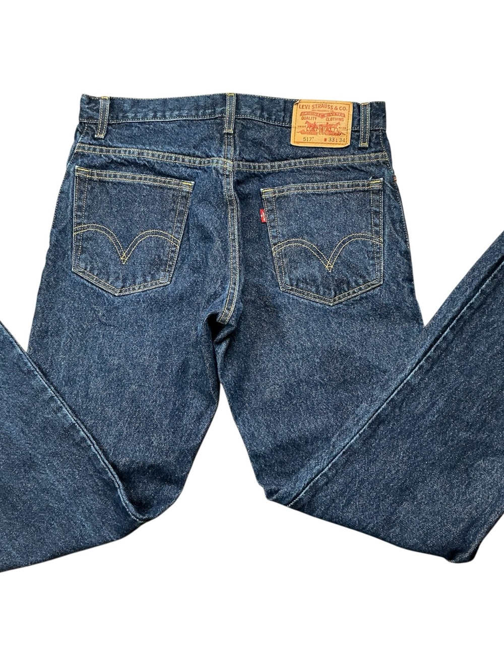 Y2K Levi’s 517 boot cut dark wash jeans 33 x 29 made in Mexico